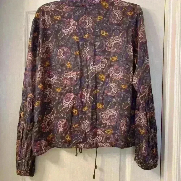 Free People Soft Printed Balloon Sleeve Jacket - Picture 6 of 6